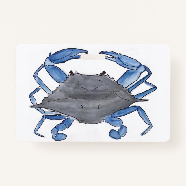 Badge Crabe bleu  (Devant)