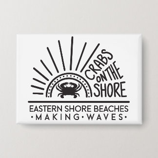 Badge Crabes sur le rivage - Bouton