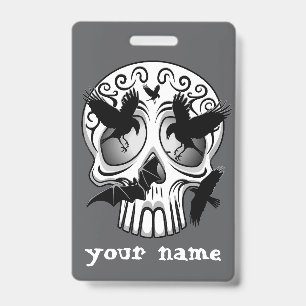 Badge Crâne Décoration Halloween Calaveras