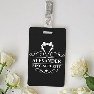 Badge Cravate Tuxedo de sécurité mariage