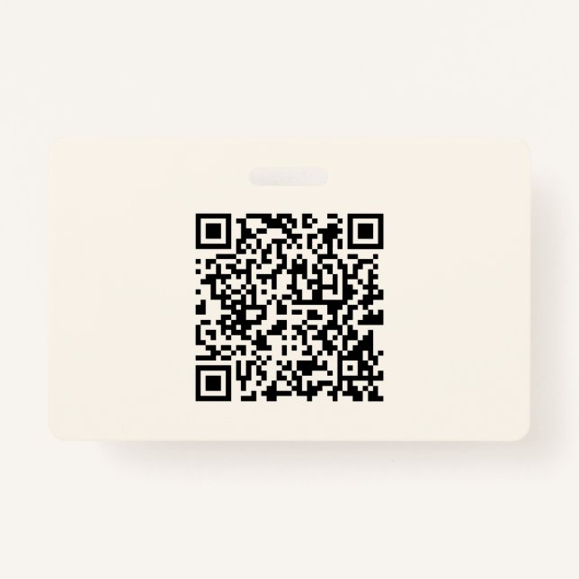 Badge Créer instantanément un code QR | Modifiable blanc (Devant)
