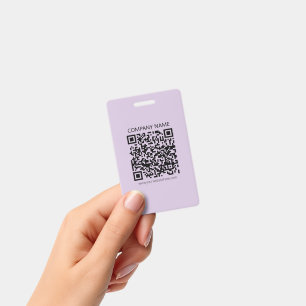 Badge Créer un code QR Violet lavande pâle