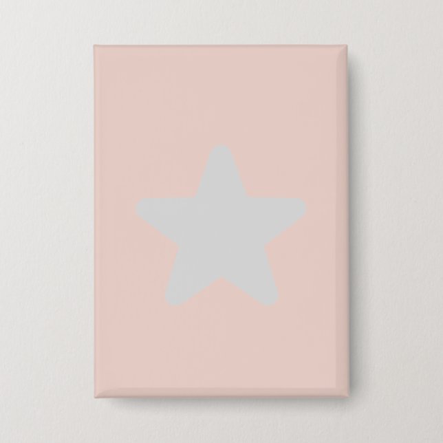 Badge Crème avec bouton de crème à fond d'argent (Recto)