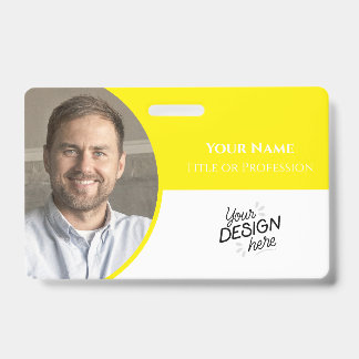 Badge Custom Employee, Photo, Name, Title, Logo, Barcode