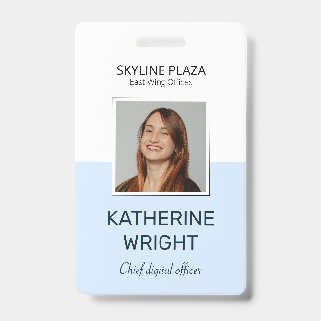 Badge Custom Employee Photo Square ID Name (Avant)
