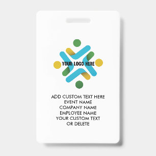 Badge Custom Logo et affaires de Custom Text Event
