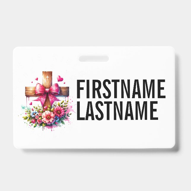 Badge CUSTOM NAME CROSS Christian (Avant)