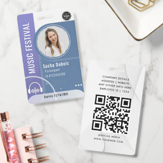 Badge Custom Playlist QR Code Music Lover Event Name