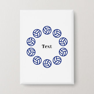 Badge Custom Text Personalized Volleyball