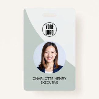 Badge Customizable Business ID Card | Minimal Employee 
