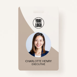 Badge Customizable Business ID Card | Minimal Employee 