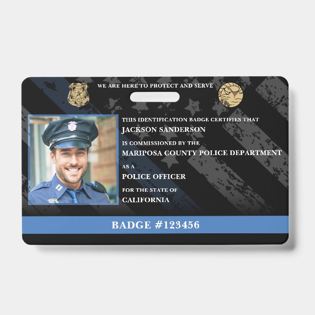 Badge Customizable Police Officer Law Enforcement ID (Avant)