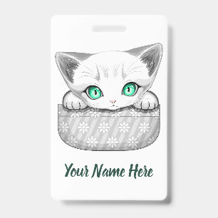 Badge Cute de chat et pointe joueuse à partir d'une poch