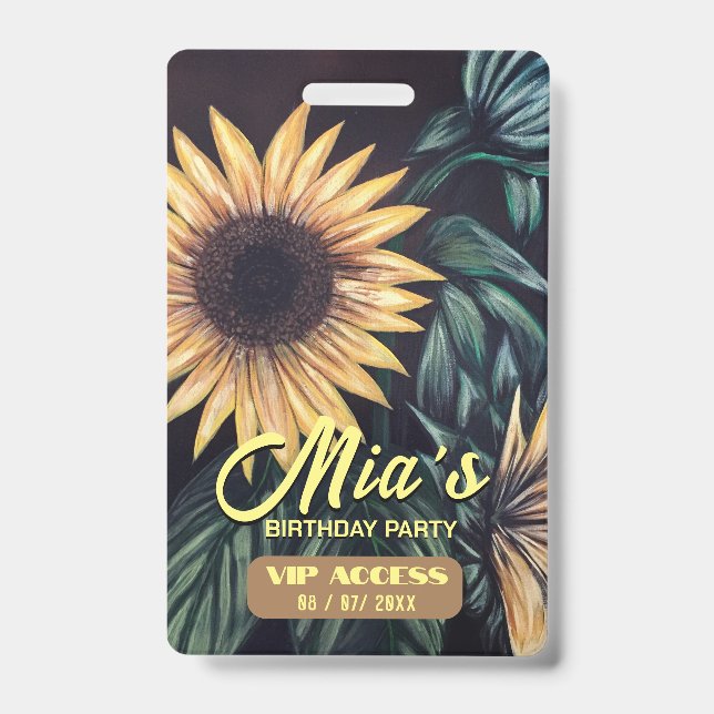 Badge d'accès VIP à la fête d'anniversaire (Avant)