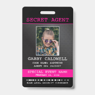 Badge d'agent secret espion