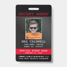 Badge d'agent secret espion