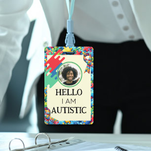 Badge d'alerte médicale pour l'autisme chez l'enfa