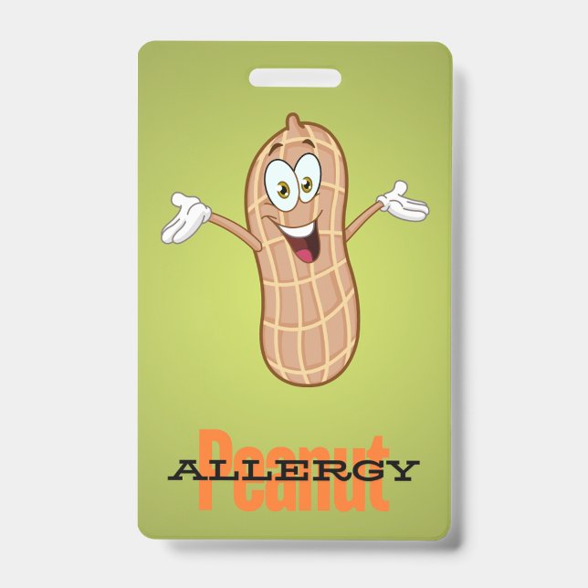 Badge d'allergie à l'arachide (Avant)