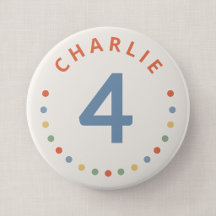Badge d'anniversaire grand âge Color Pop Party ave