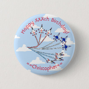 Badge d'anniversaire personnalisable Thunderbirds 
