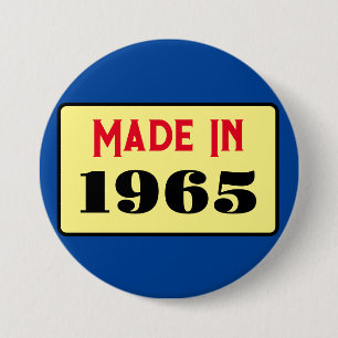 Badge de 60e anniversaire de style rétro 1965