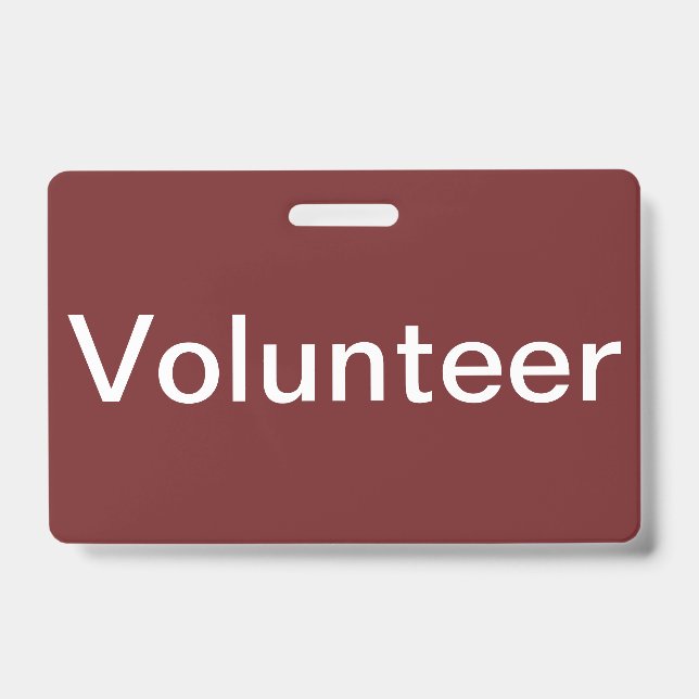Badge de bénévole (Avant)