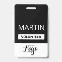 Badge de bénévole | Étiquette de nom personnalisée