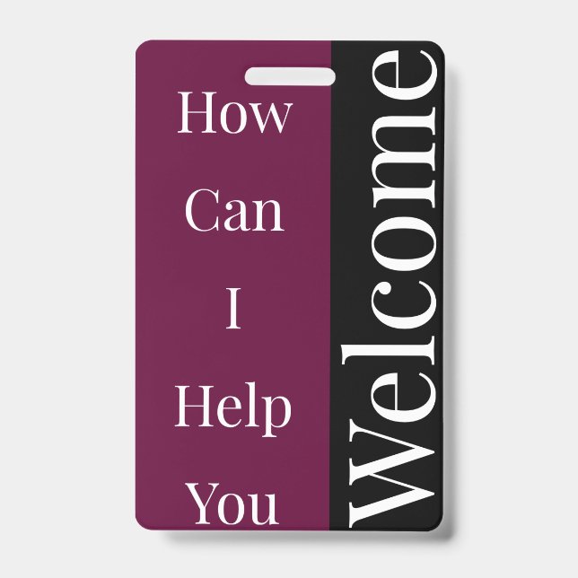 Badge de bienvenue (Avant)