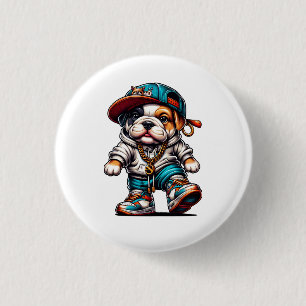 Badge de bouledogue de style de rue