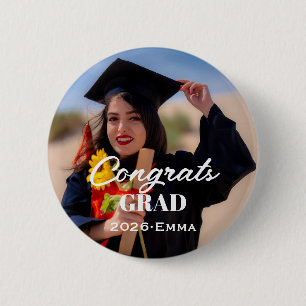 Badge de bouton photo de graduation personnalisé