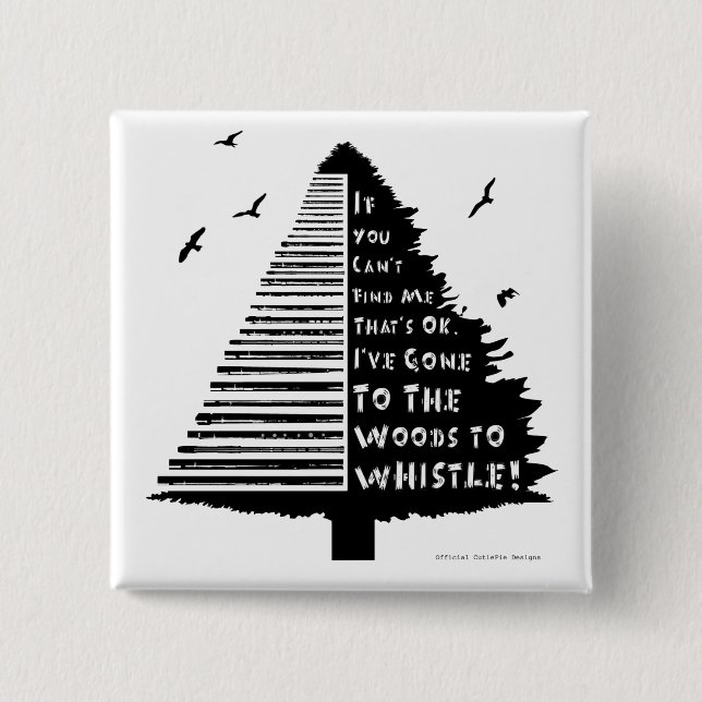 Badge de broche à sifflet en bois (Devant)