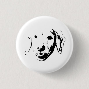 Badge de chiot joyeux