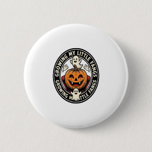 Badge de citrouille de vampire faisant pousser mes