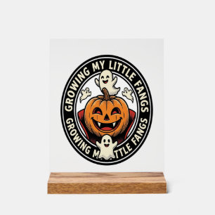 Badge de citrouille vampire faisant pousser mes pe