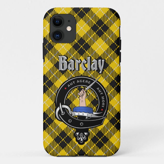 Badge de clan Barclay et étui téléphonique Tartan (Dos)