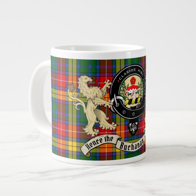 Badge de clan Buchanan & Tartan Giant Coffee Mug (Devant gauche)