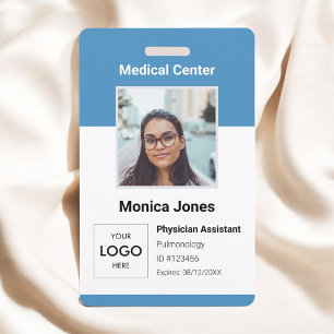 Badge de code QR photo de l'employé Médicale