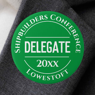 Badge de délégué de conférence bouton
