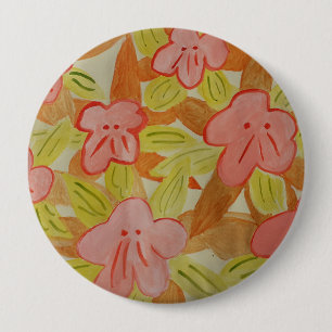 Badge de fleurs de couleur automne