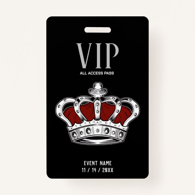 Badge de la Couronne VIP (Dos)