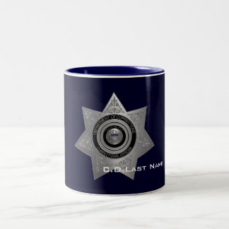 Badge de l'agent correctionnel ARGENT-café Mug