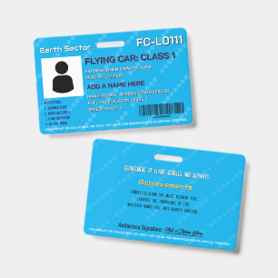 Badge de licence de voiture volante pour affichage