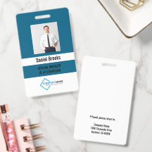 Badge de logo d'employé de photo personnalisée