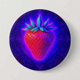 badge de look éclatant Strawberry néon
