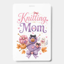 Badge de Maman Tricoteuse Halloween