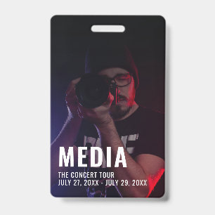 Badge de média de fond de photo ID
