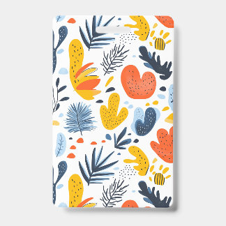 Badge de motif botanique abstrait vibrant