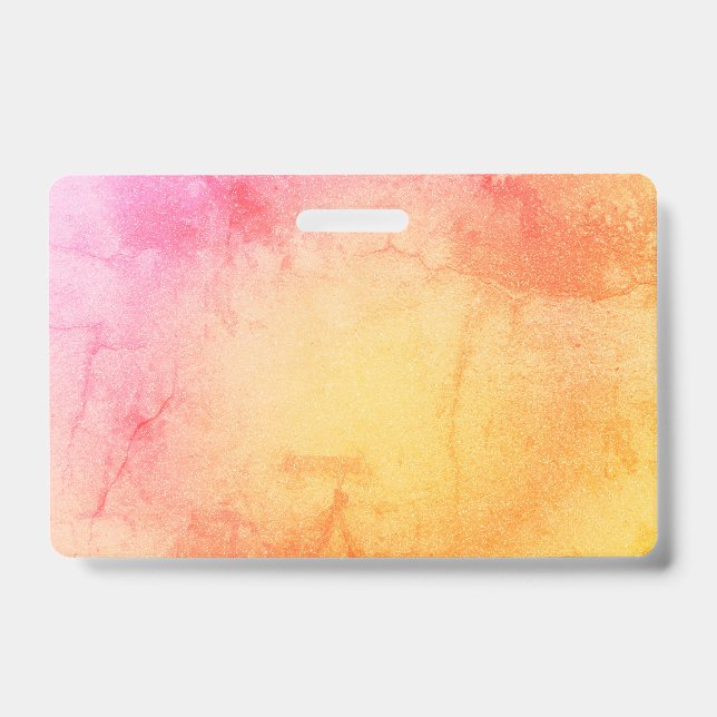 Badge de nom aquarelle au coucher du soleil (Avant)