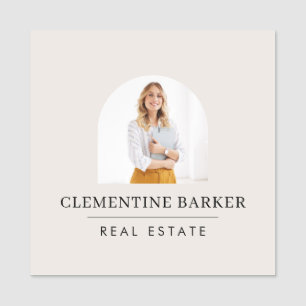 Badge de nom de l'agent immobilier moderne avec ar