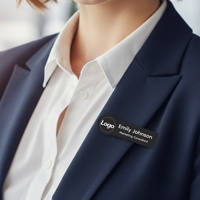 Badge de nom d'employé de forme personnalisée  (Créateur téléchargé)